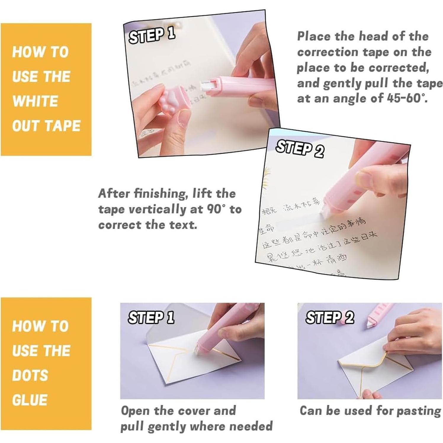 Juego de Cinta Correctora y Pegamento Doble Cara BetterJonny