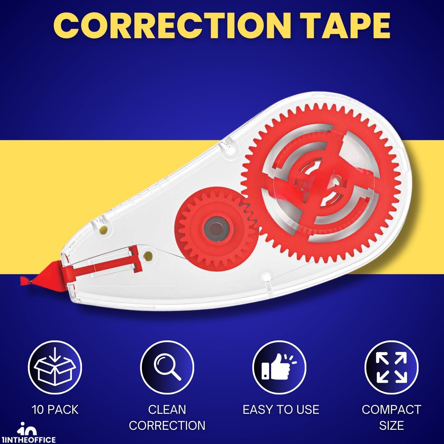 Cinta Correctora 1EnLaOficina 10 Paquetes 0.51 cm x 800.1 cm
