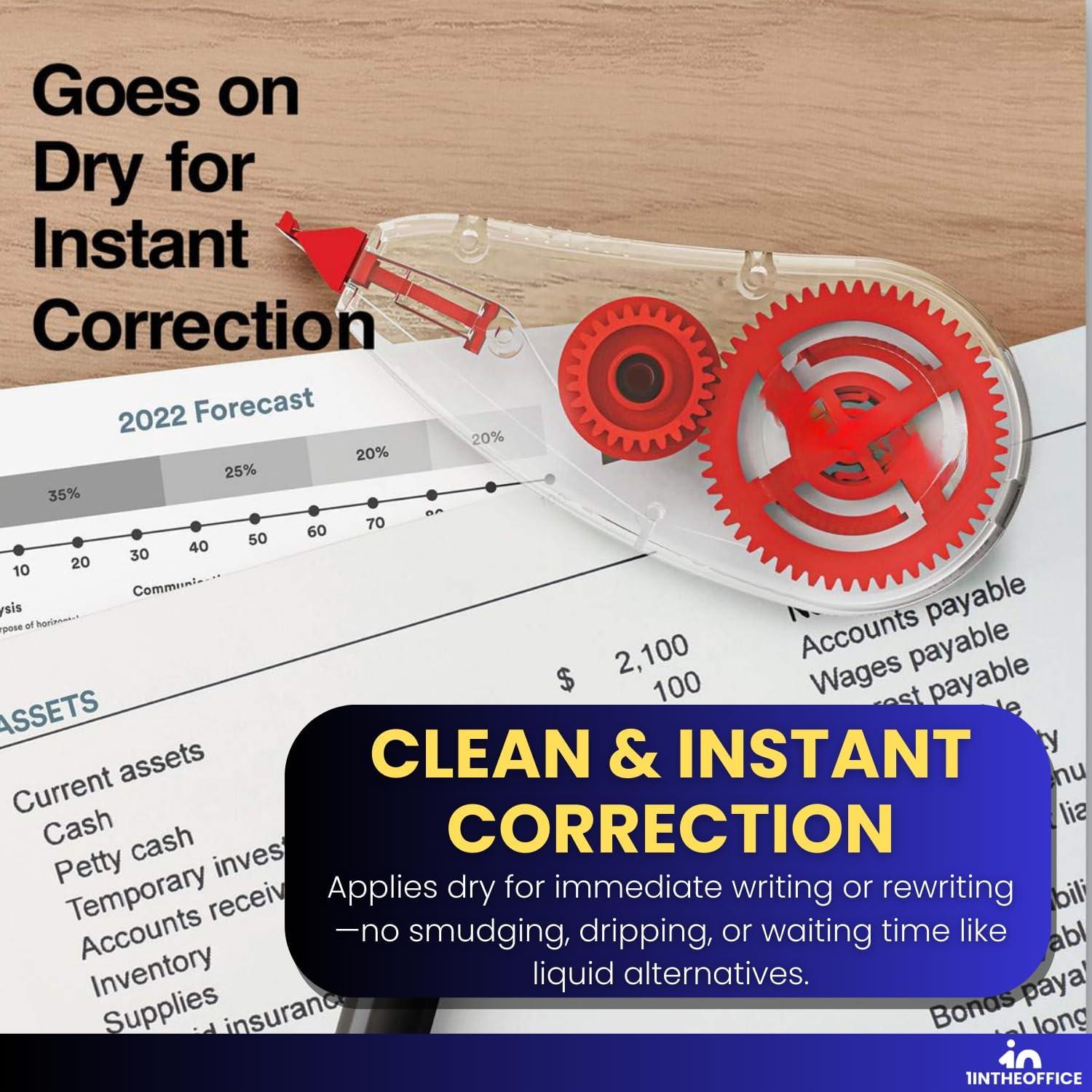 Cinta Correctora 1EnLaOficina 10 Paquetes 0.51 cm x 800.1 cm