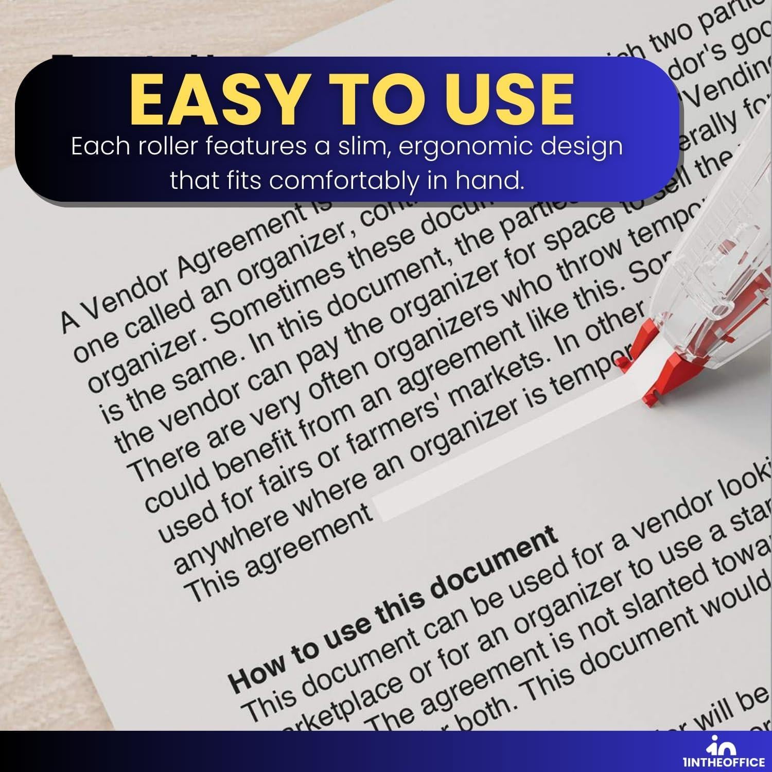 Cinta Correctora 1EnLaOficina 10 Paquetes 0.51 cm x 800.1 cm