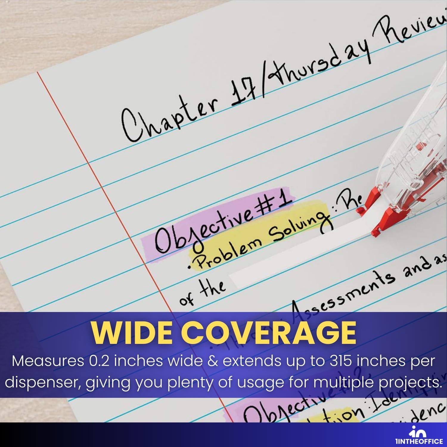 Cinta Correctora 1EnLaOficina 10 Paquetes 0.51 cm x 800.1 cm