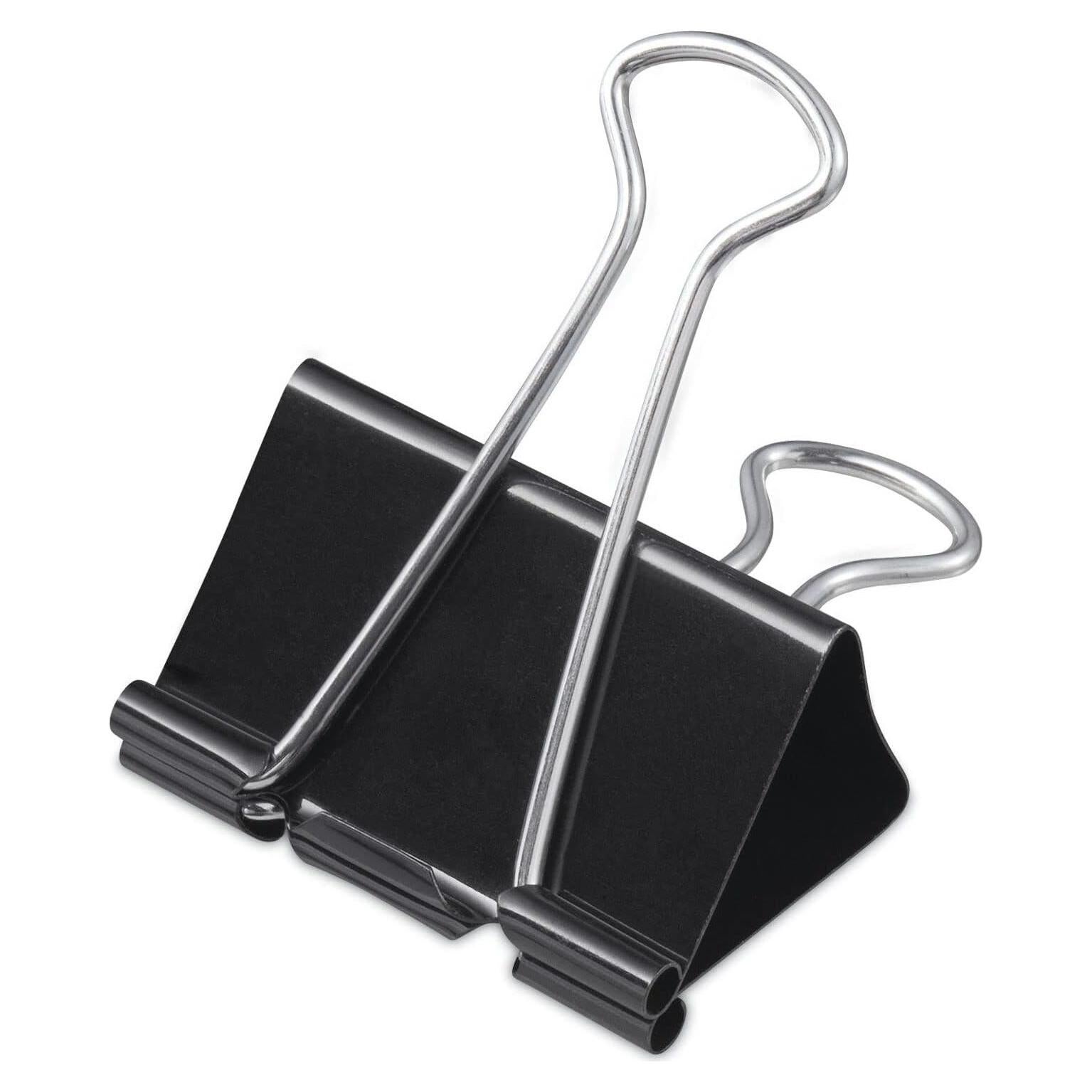 Clips de Carpeta Grandes Universal 10220VP, 36 Pzs, Negro