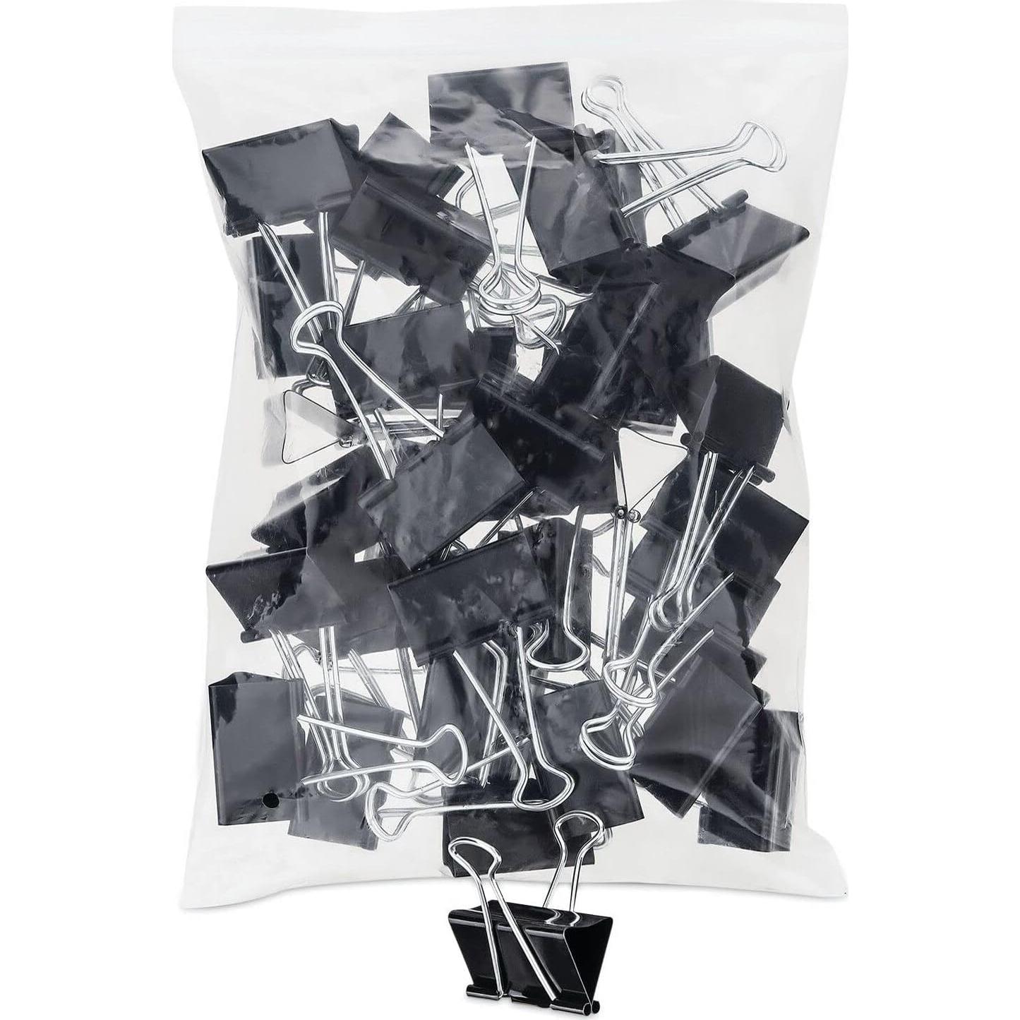 Clips de Carpeta Grandes Universal 10220VP, 36 Pzs, Negro