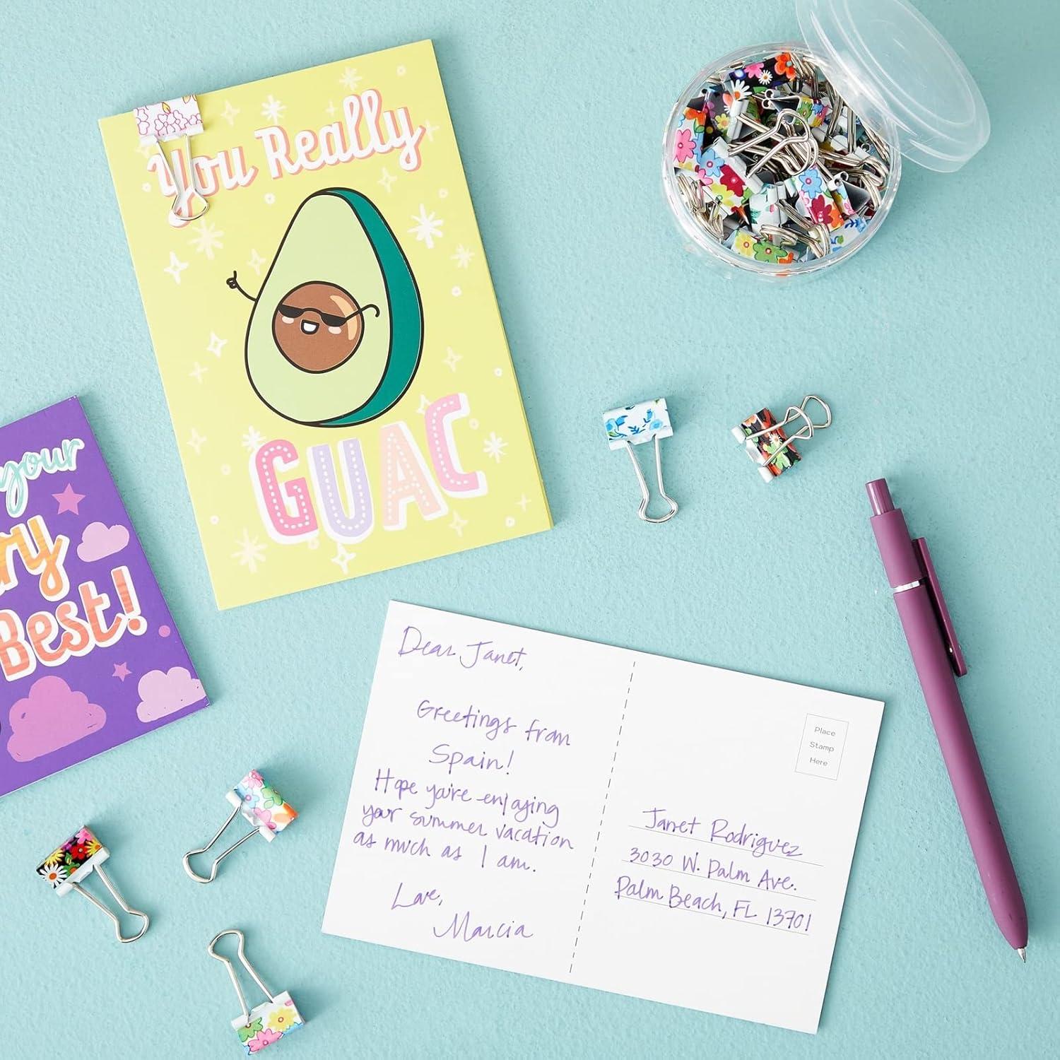 Clips de Binder Decorativos Juvale 40 Piezas Multicolor 3.81cm