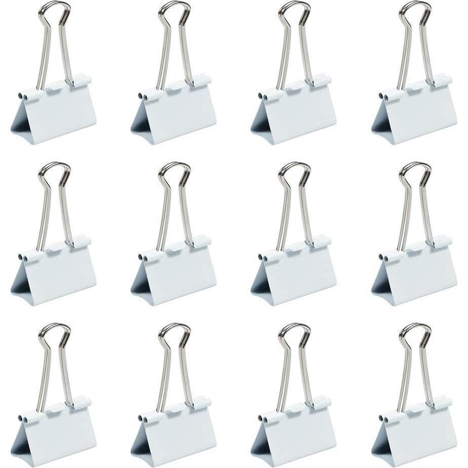 Clips de Carpeta Grandes JAM Paper 41mm Blancos - 12/Paq