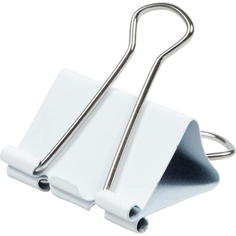 Clips de Carpeta Grandes JAM Paper 41mm Blancos - 12/Paq