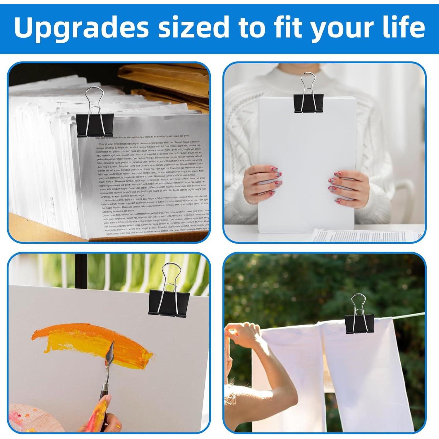 Clip de Carpeta Jumbo Nomatox 7.6 cm Paquete de 6 Negro