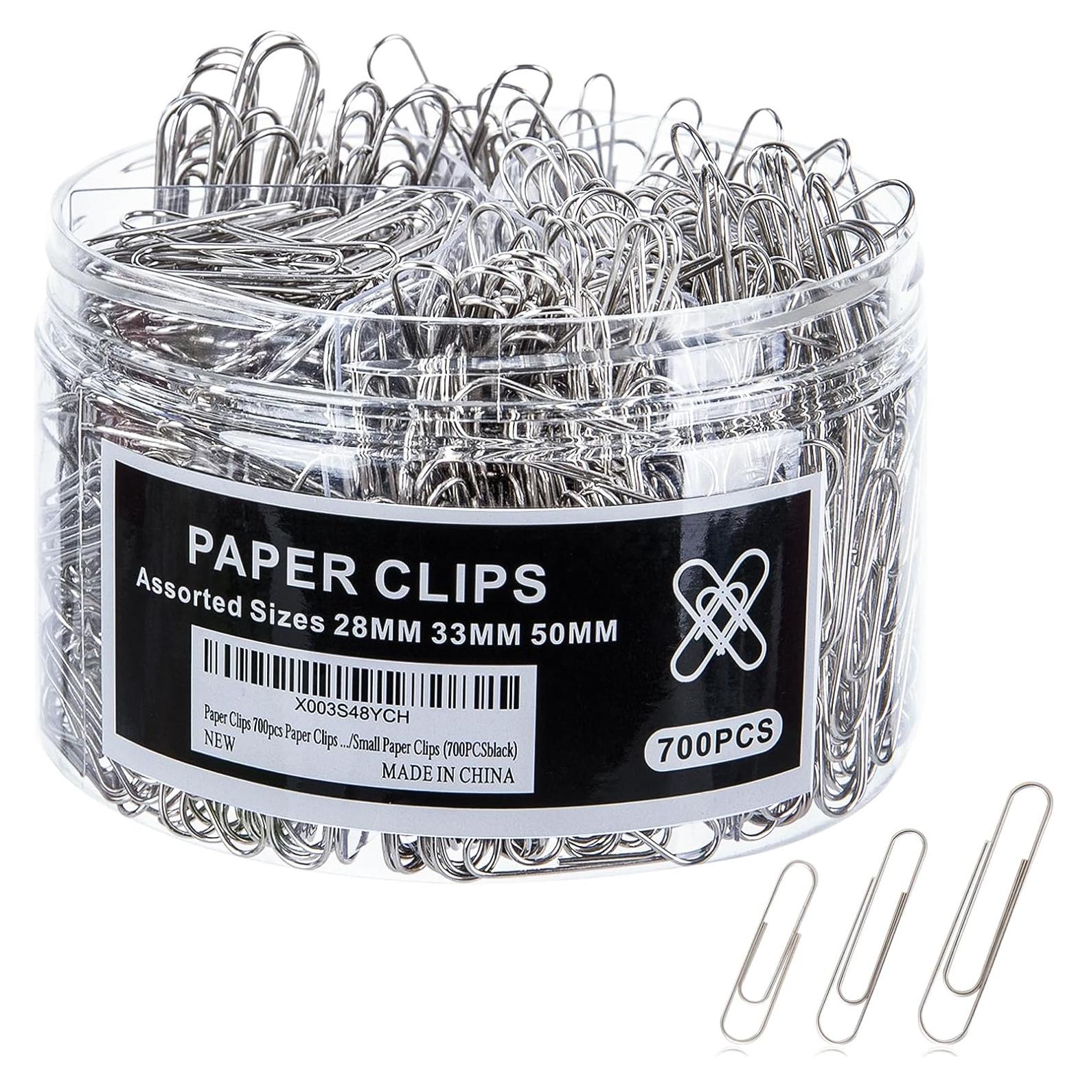 Clips de Papel Grandes Wakawaga 700 Piezas Acero Inoxidable