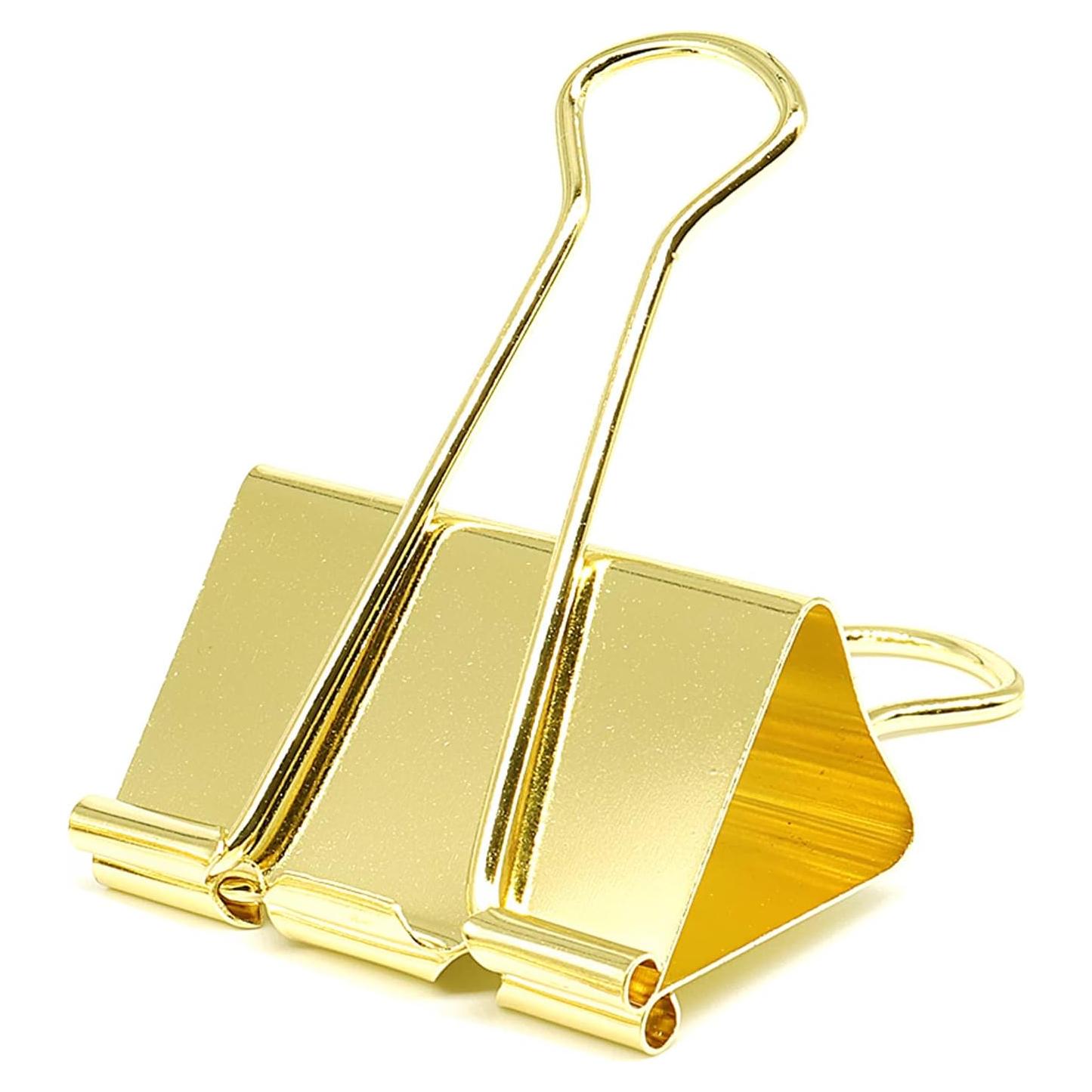 Clips de Carpeta Extra Grande YCVIORING 5.08 cm Dorado 6 Pcs