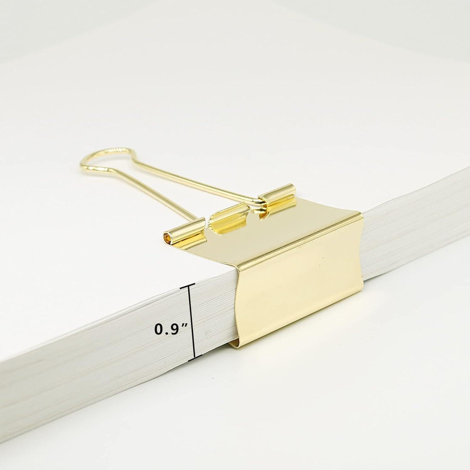 Clips de Carpeta Extra Grande YCVIORING 5.08 cm Dorado 6 Pcs