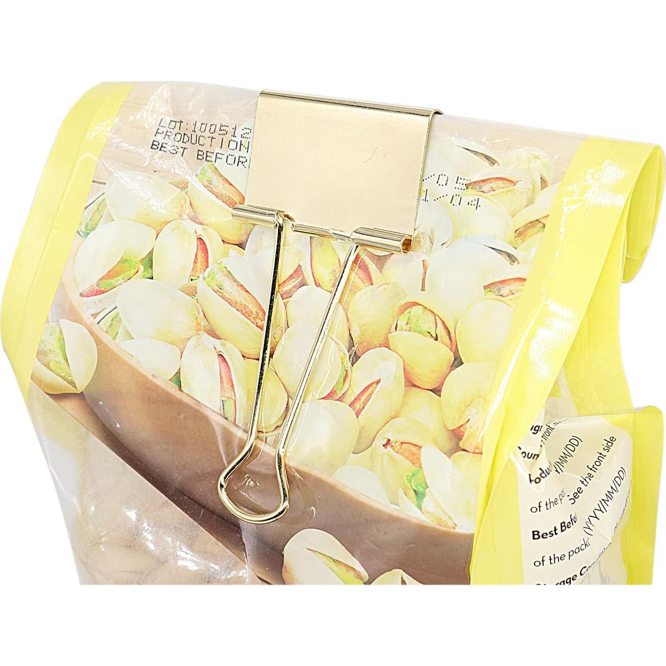 Clips de Carpeta Extra Grande YCVIORING 5.08 cm Dorado 6 Pcs