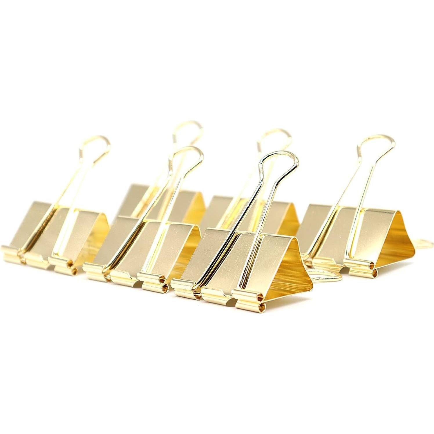 Clips de Carpeta Extra Grande YCVIORING 5.08 cm Dorado 6 Pcs