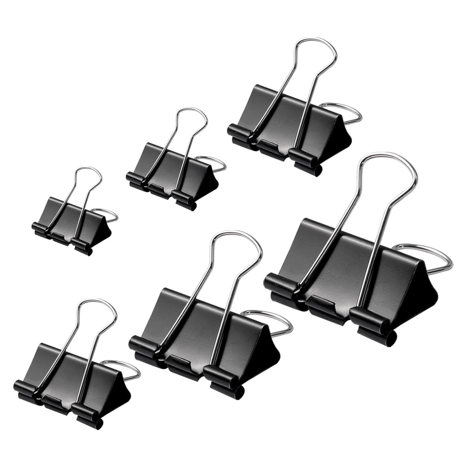 100 Clips de Carpeta Metal DAGONGREN 6 Tamaños Variados