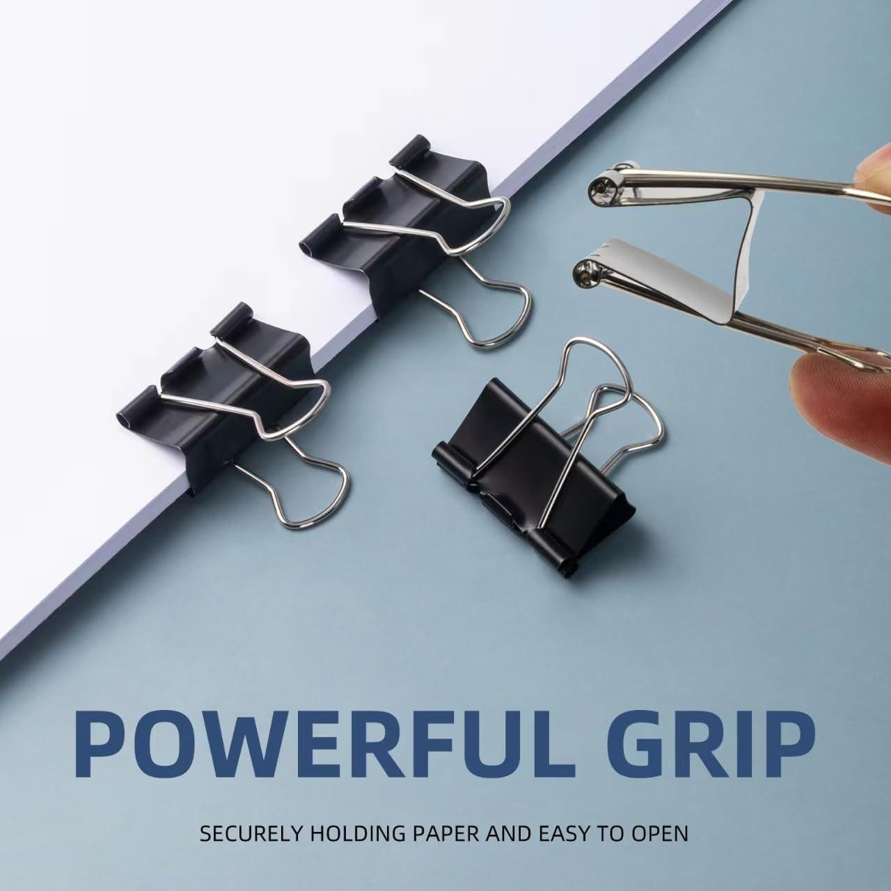 100 Clips de Carpeta Metal DAGONGREN 6 Tamaños Variados