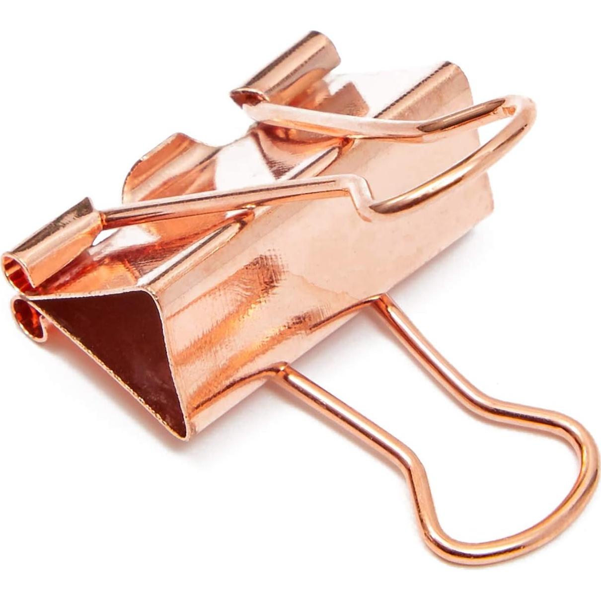 Clips de Binder Rosa Dorado Bright Creations - 150 Piezas Asortidas