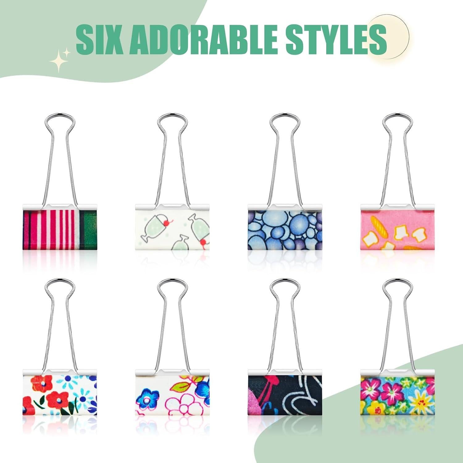 Mini Carpetas Clips de Acero Inoxidable MbsaAO 24 Piezas 6 Colores