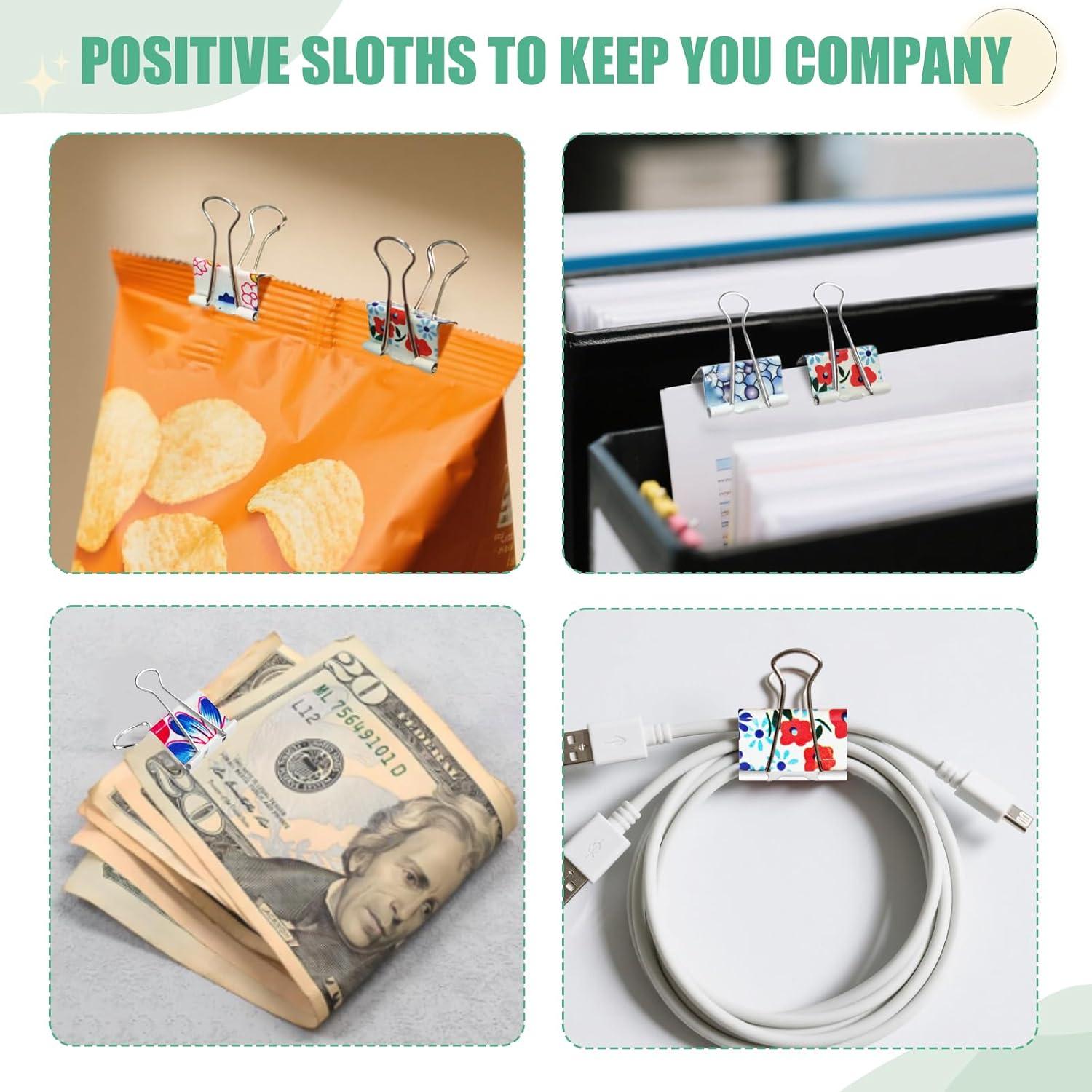 Mini Carpetas Clips de Acero Inoxidable MbsaAO 24 Piezas 6 Colores