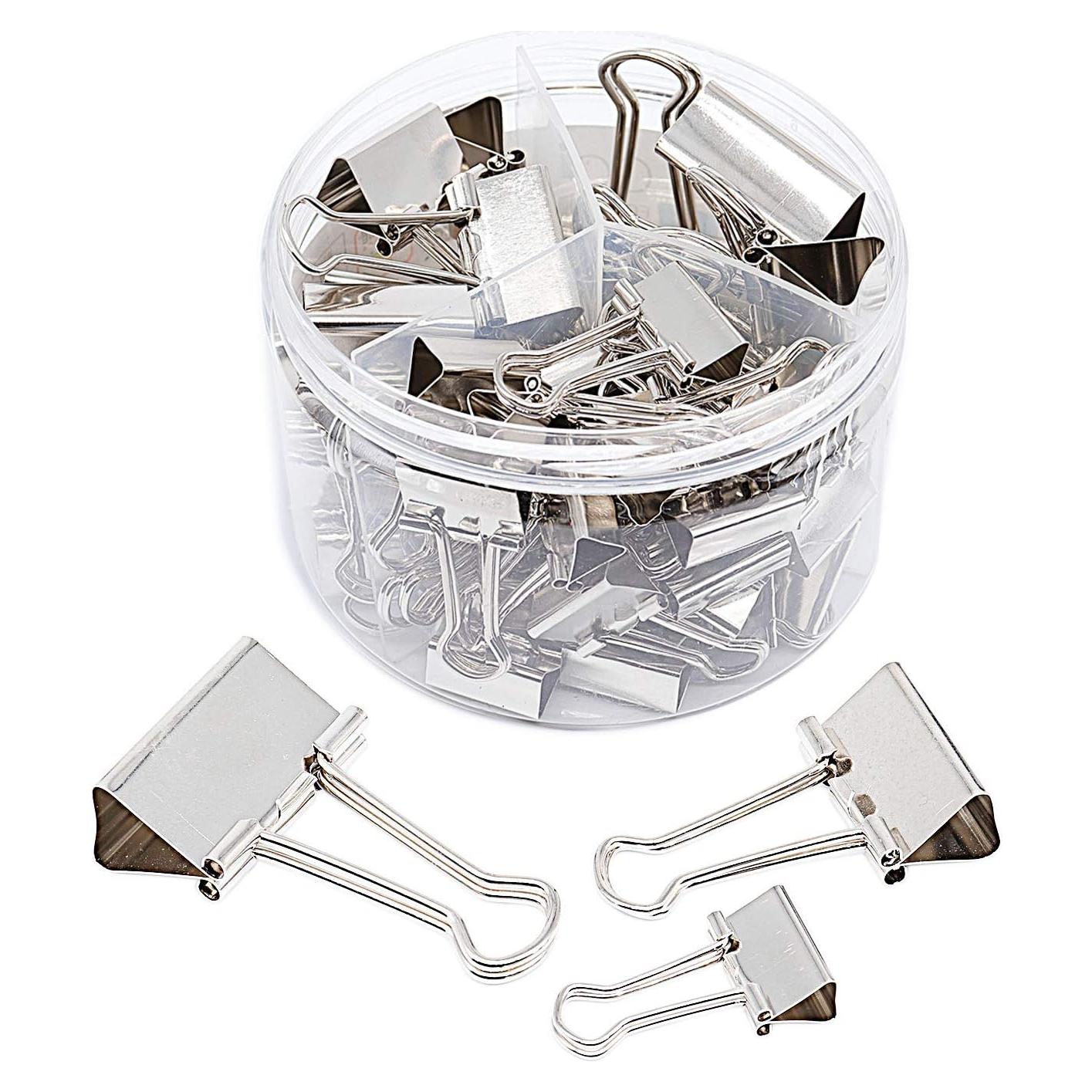 Clip de Papel YOPINK Plateado - Juego 42 Piezas Variadas