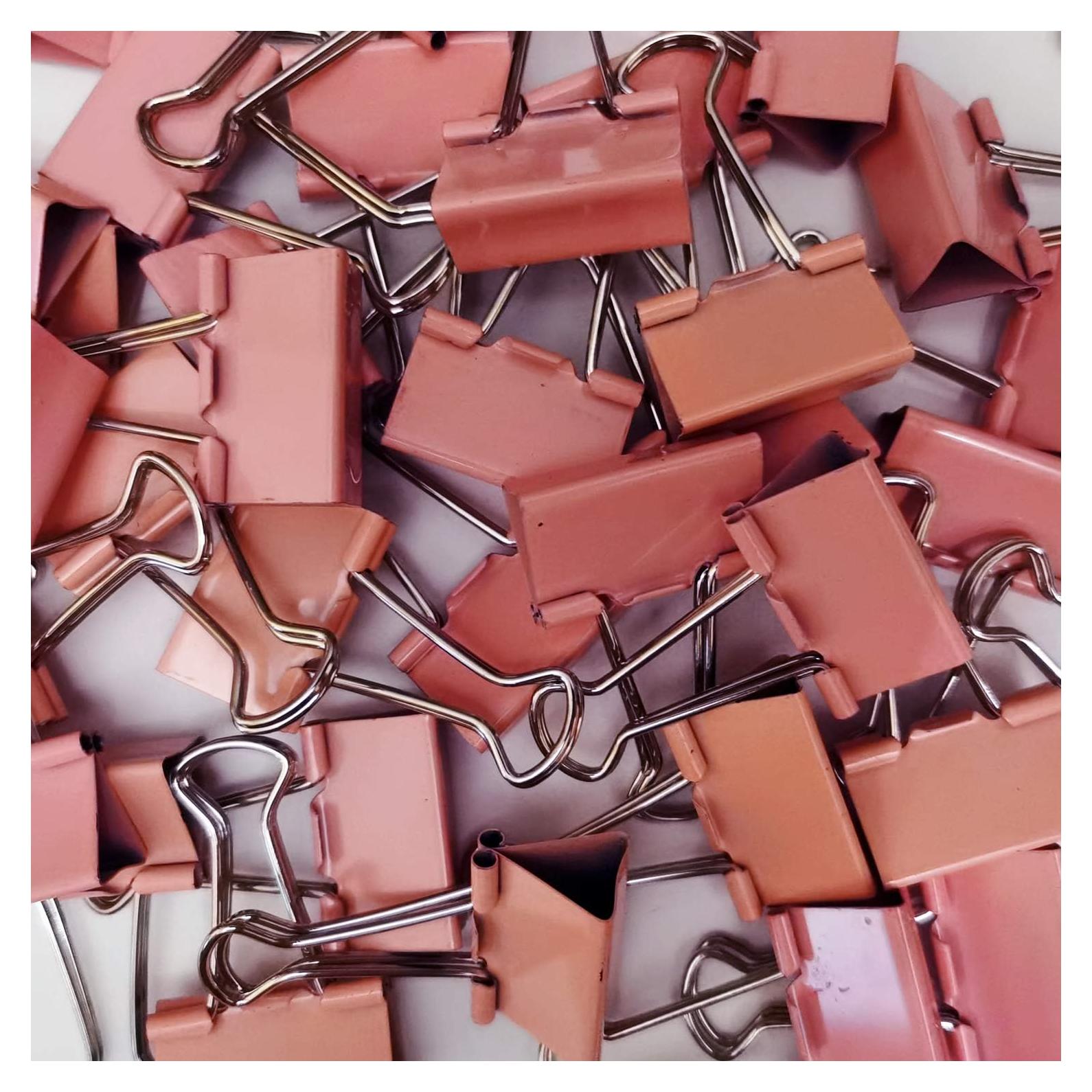 Clip de carpeta mediano rosa nctinystore 32 mm 24 PCS