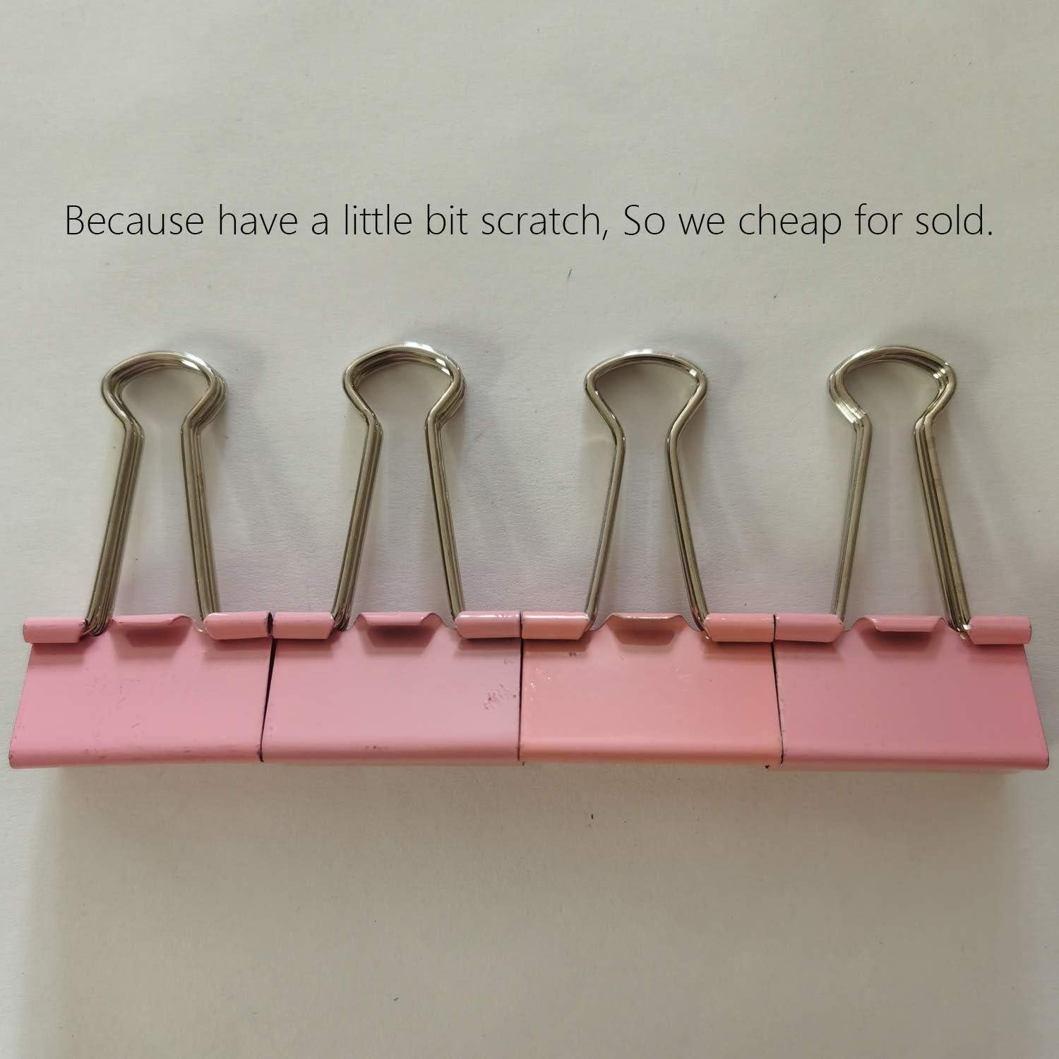 Clip de carpeta mediano rosa nctinystore 32 mm 24 PCS