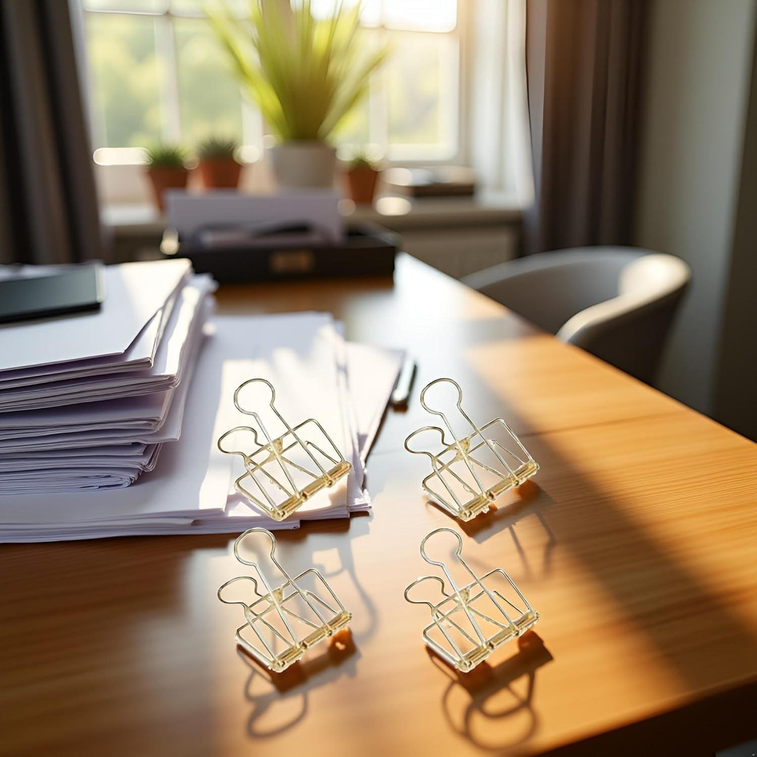 Clips de Papel Dorados WNHNO 51mm - Set de 4 Pcs