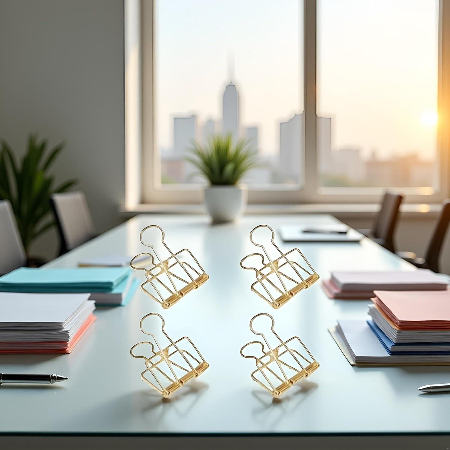 Clips de Papel Dorados WNHNO 51mm - Set de 4 Pcs