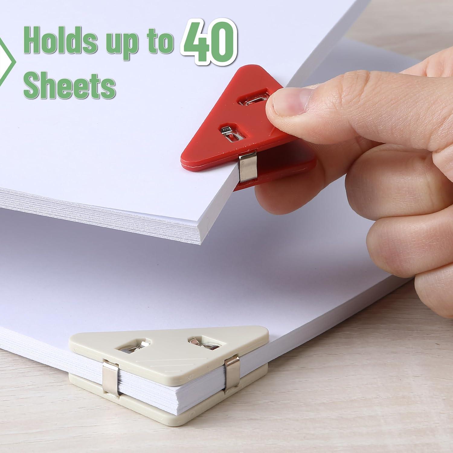 Clips de Papel de Esquina Mr. Pen - Paquete de 20, 4 Colores