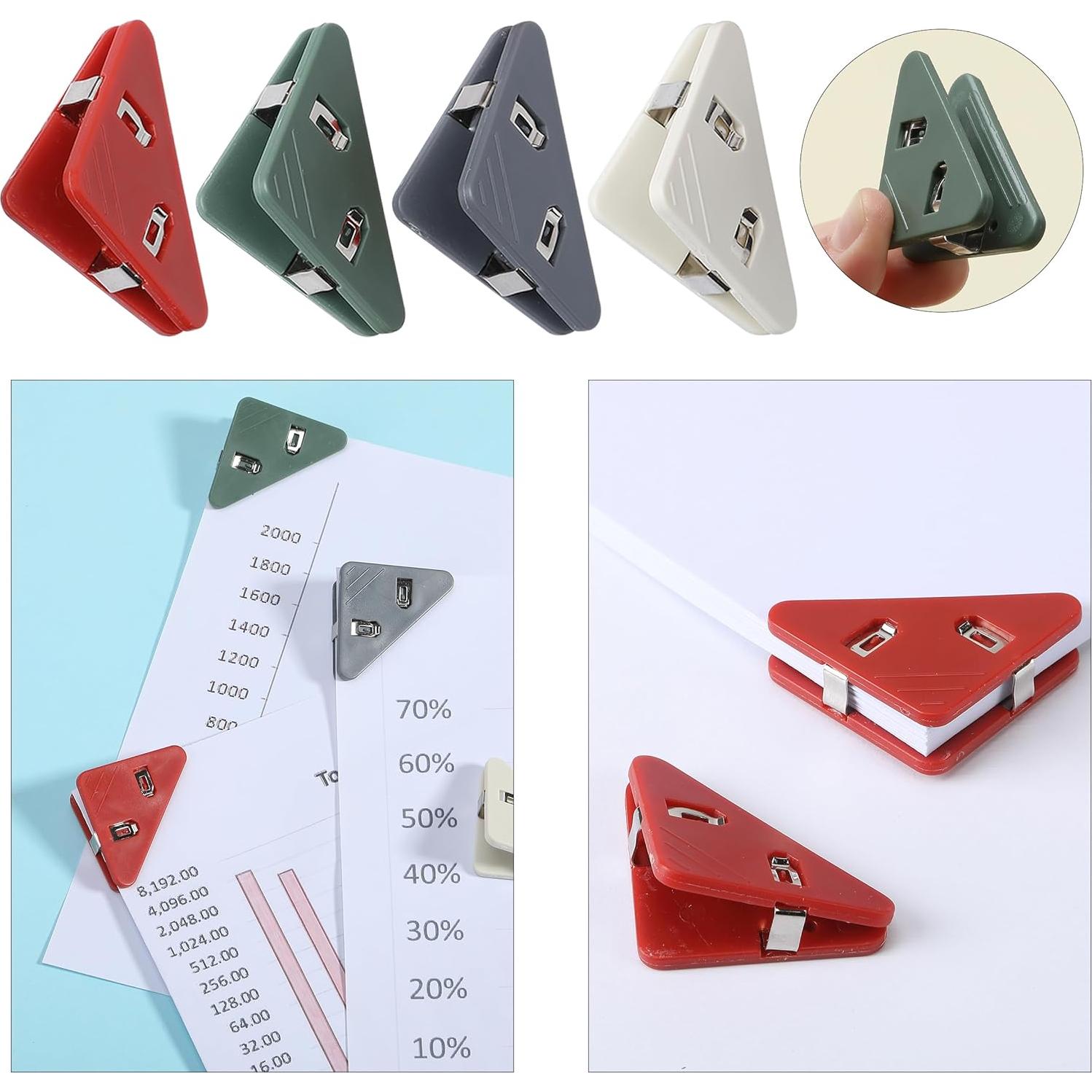 Clips de Papel de Esquina Mr. Pen - Paquete de 20, 4 Colores