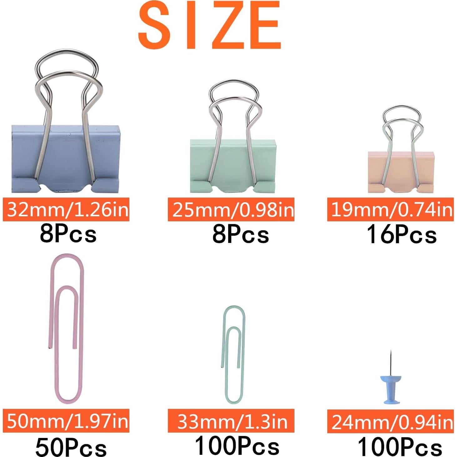 Conjunto de Clips de Oficina MrTongShuHan 282 Piezas Multicolor