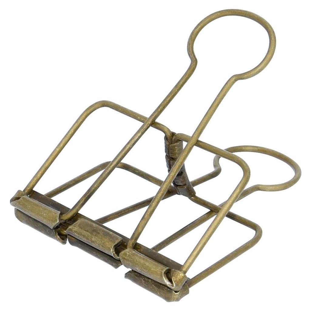 Clip de Carpeta Extra Grande Zoohot 51 mm Bronce 15 Piezas