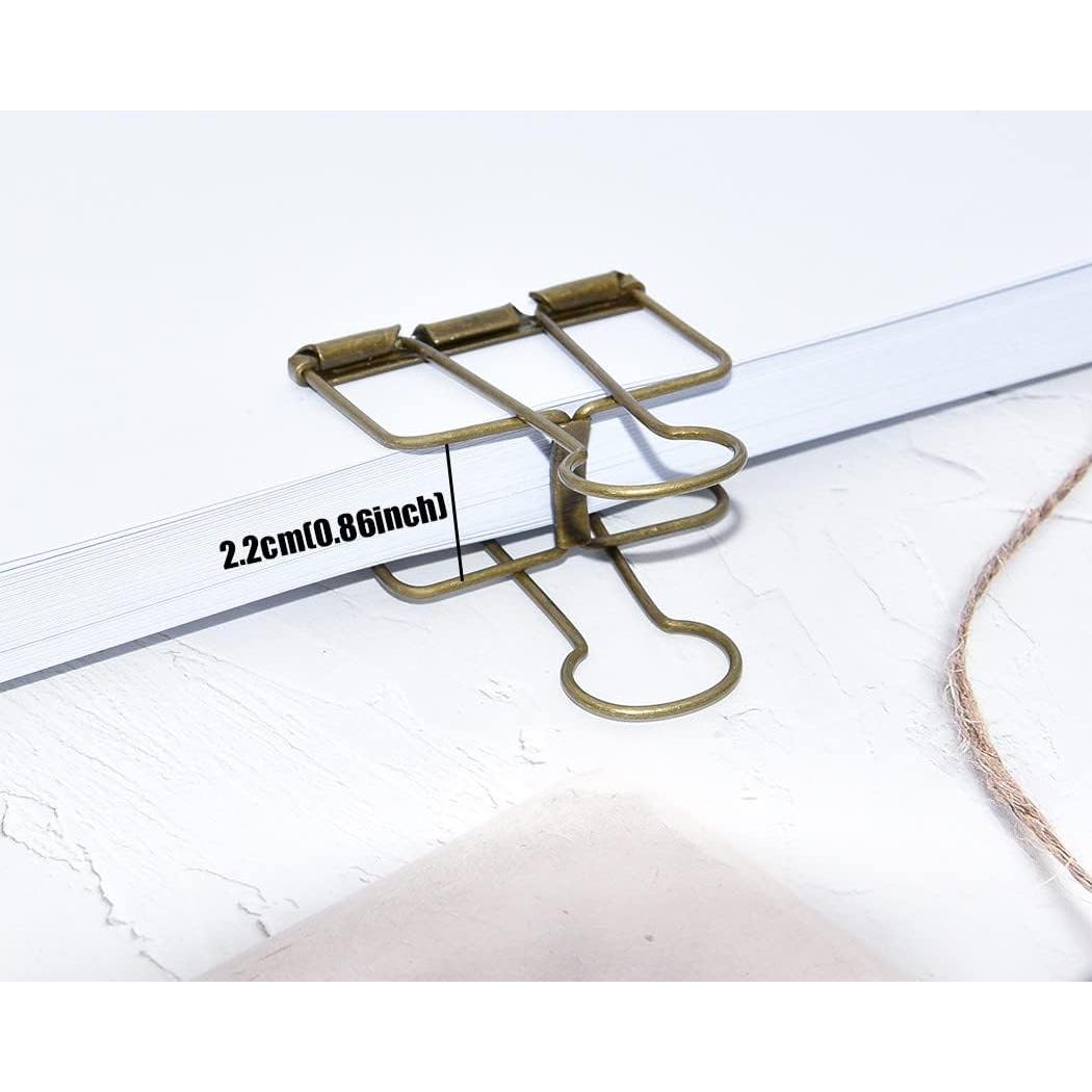 Clip de Carpeta Extra Grande Zoohot 51 mm Bronce 15 Piezas