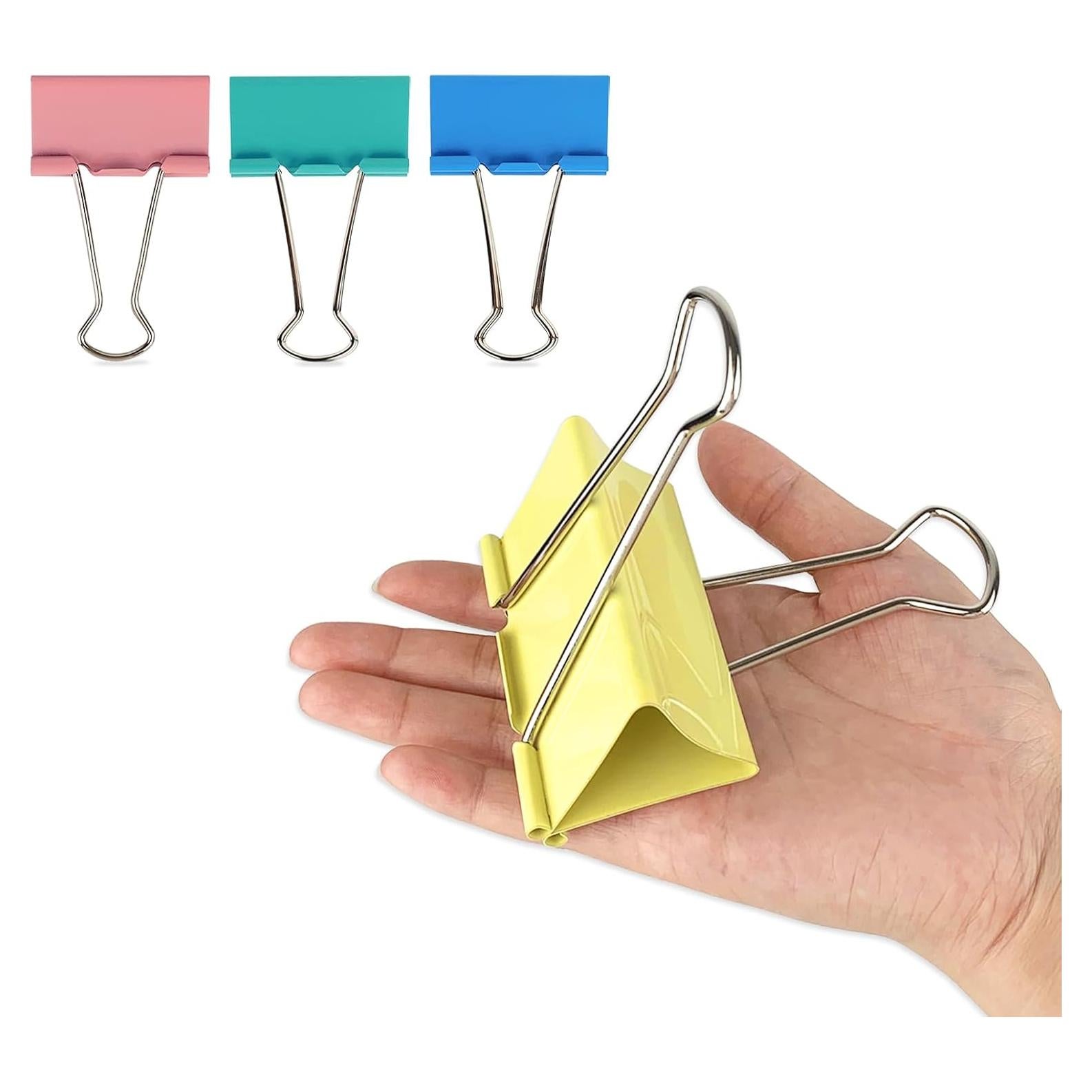 Clip de carpeta jumbo Ykimok 7.62 cm colores variados - 8 unidades