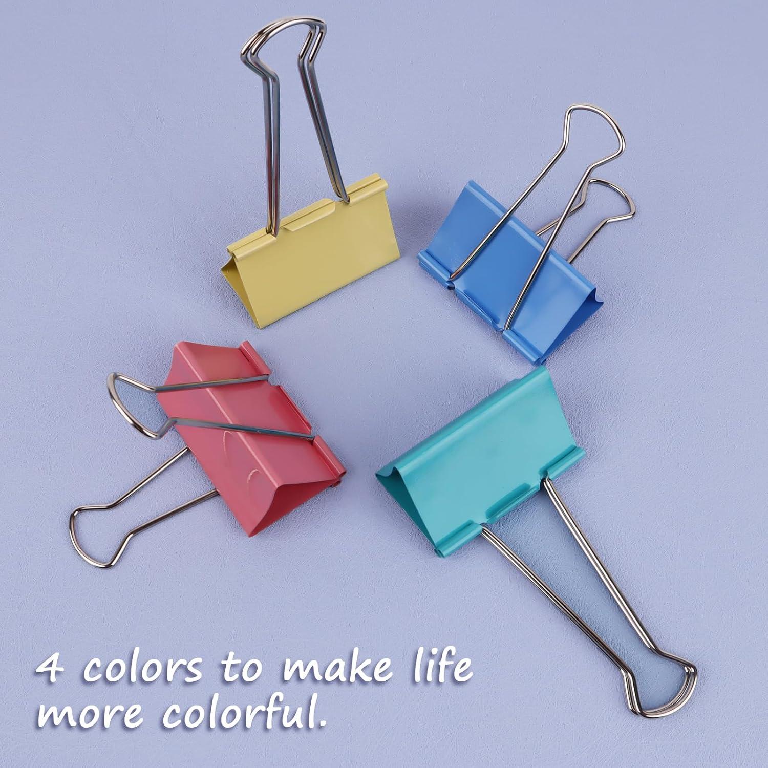 Clip de carpeta jumbo Ykimok 7.62 cm colores variados - 8 unidades