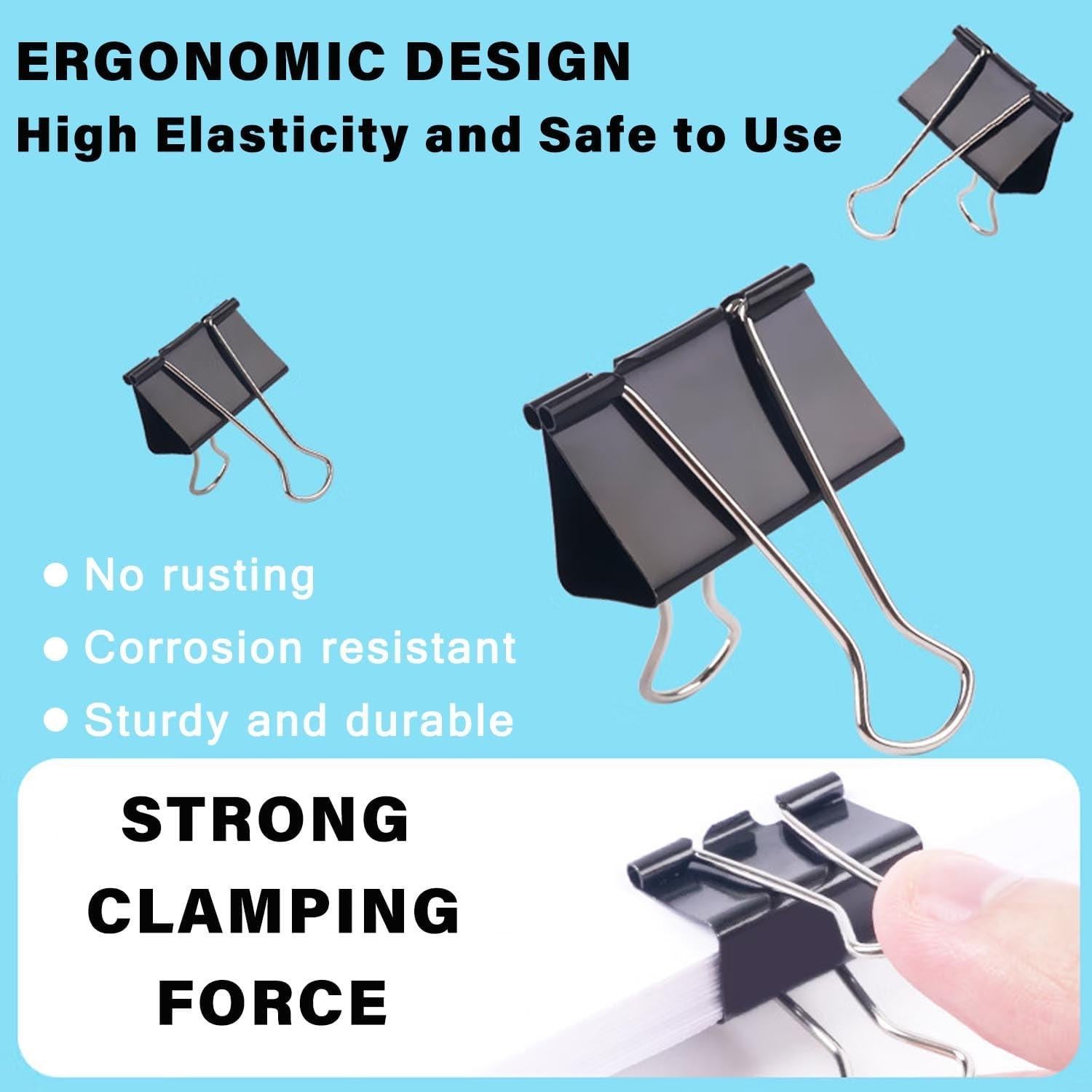 208 Clips de Papel Metálicos DHYLRICHER en Varios Tamaños