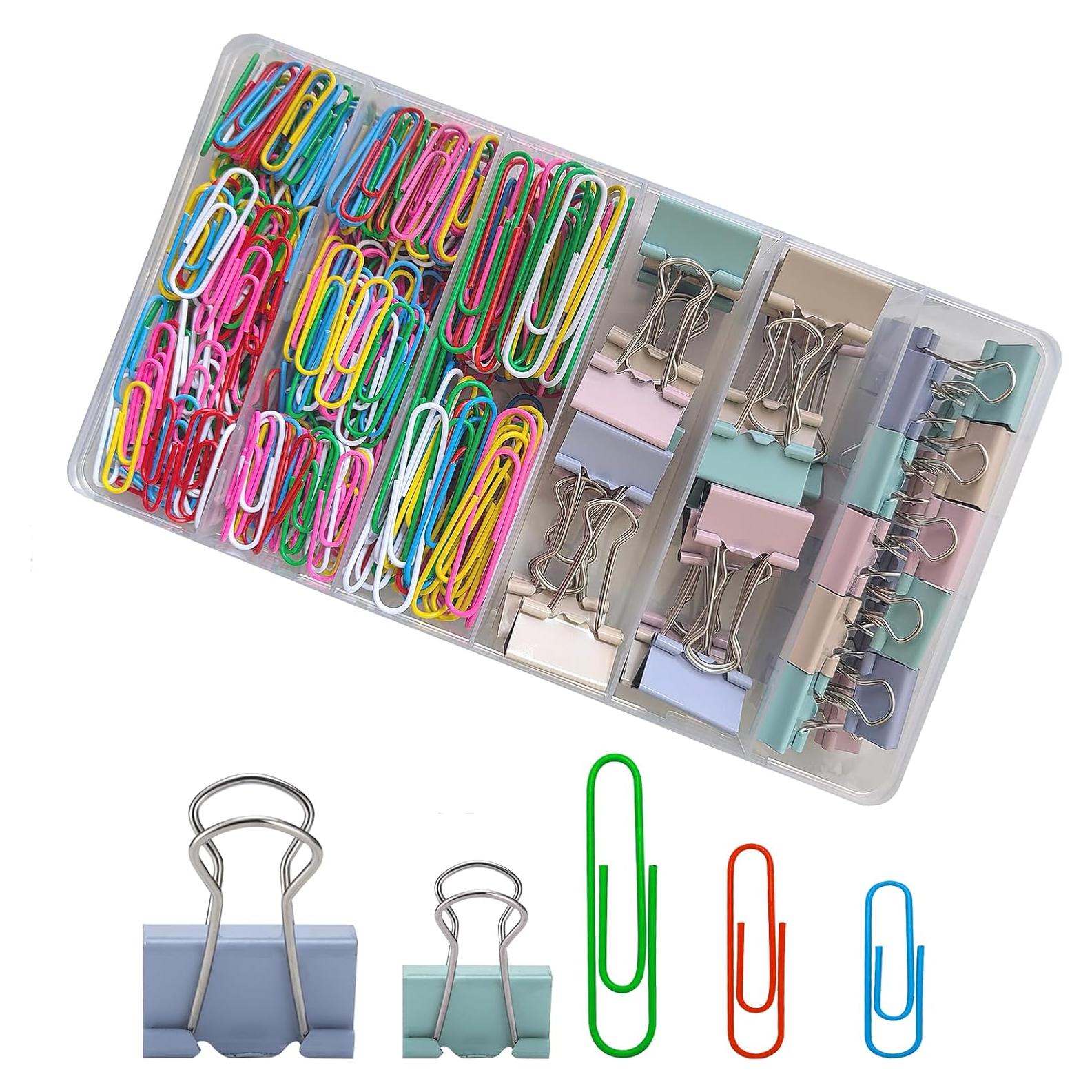 Conjunto de Clips de Oficina Tsondeku 284 Pcs Coloridos