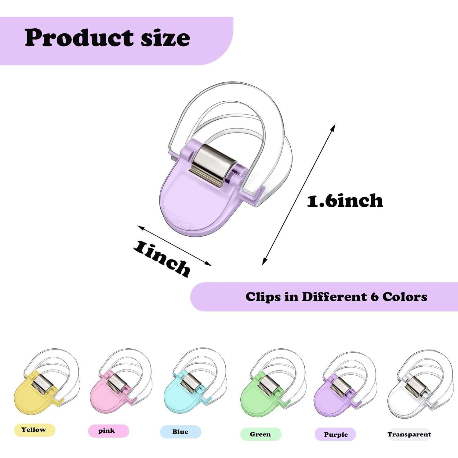 Clips de Plástico Coloridos Potanro 24 Pcs - Suministros de Oficina