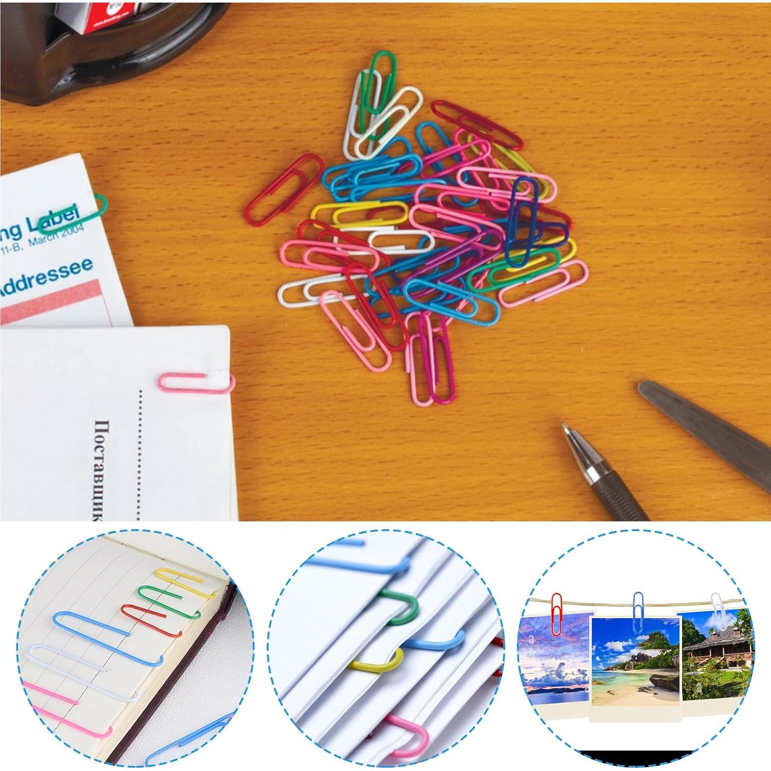 320 Clips de Papel y Carpeta Coloridos DENGXINWEI - Varios Tamaños
