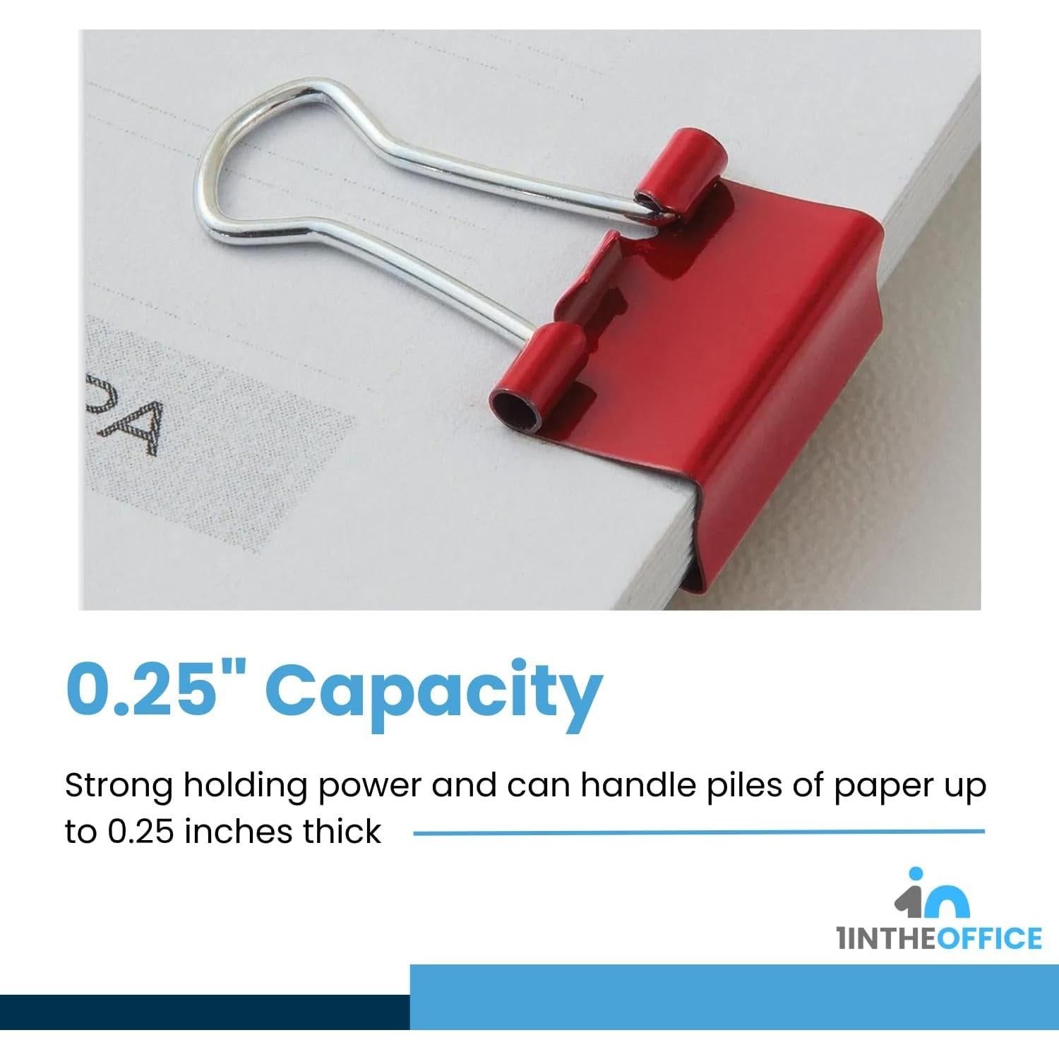 Clips de Carpeta Multicolores 1EnLaOficina 60 Unidades 5.08cm