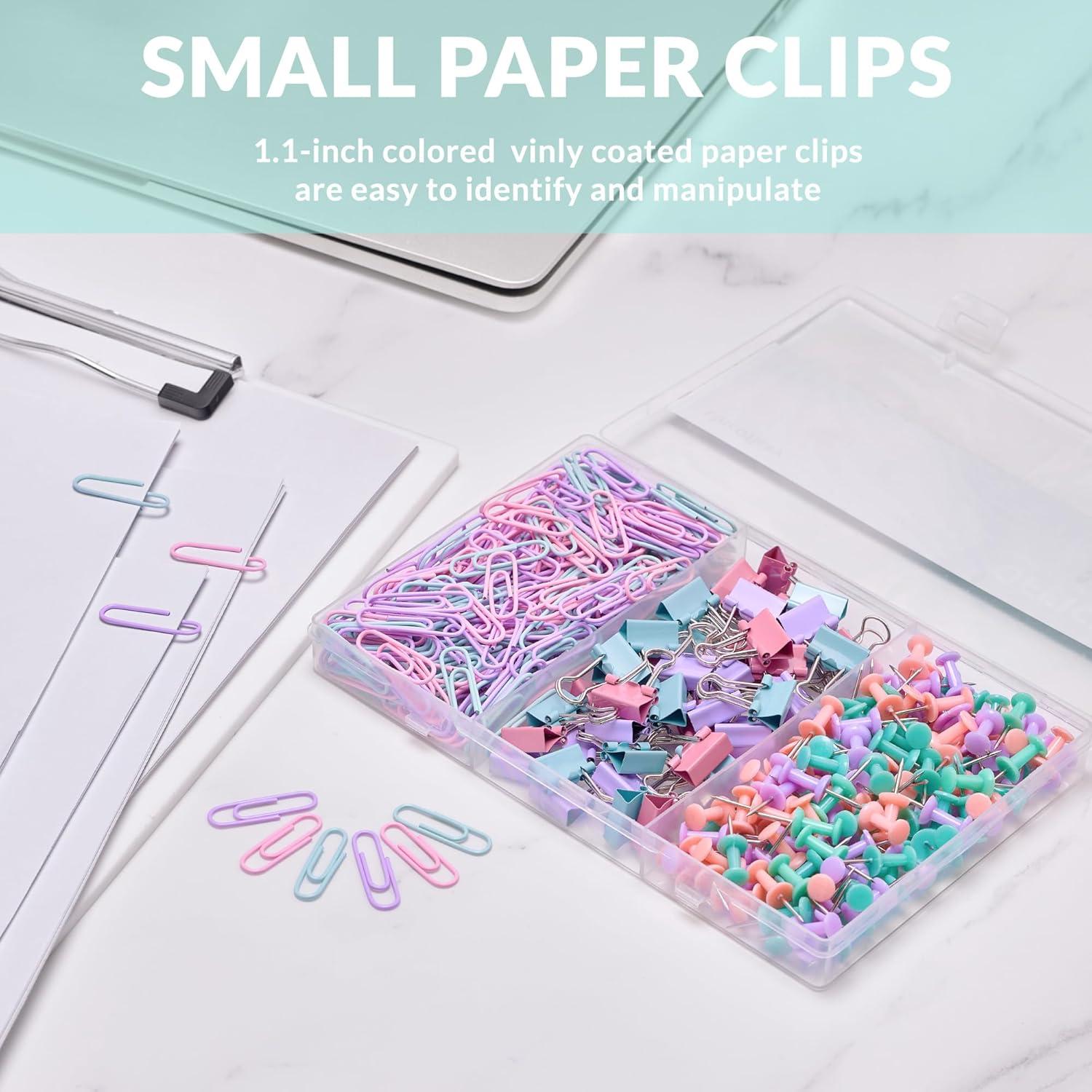 350 Clips de Papel y Chinchetas LincOficey - Suministros de Oficina