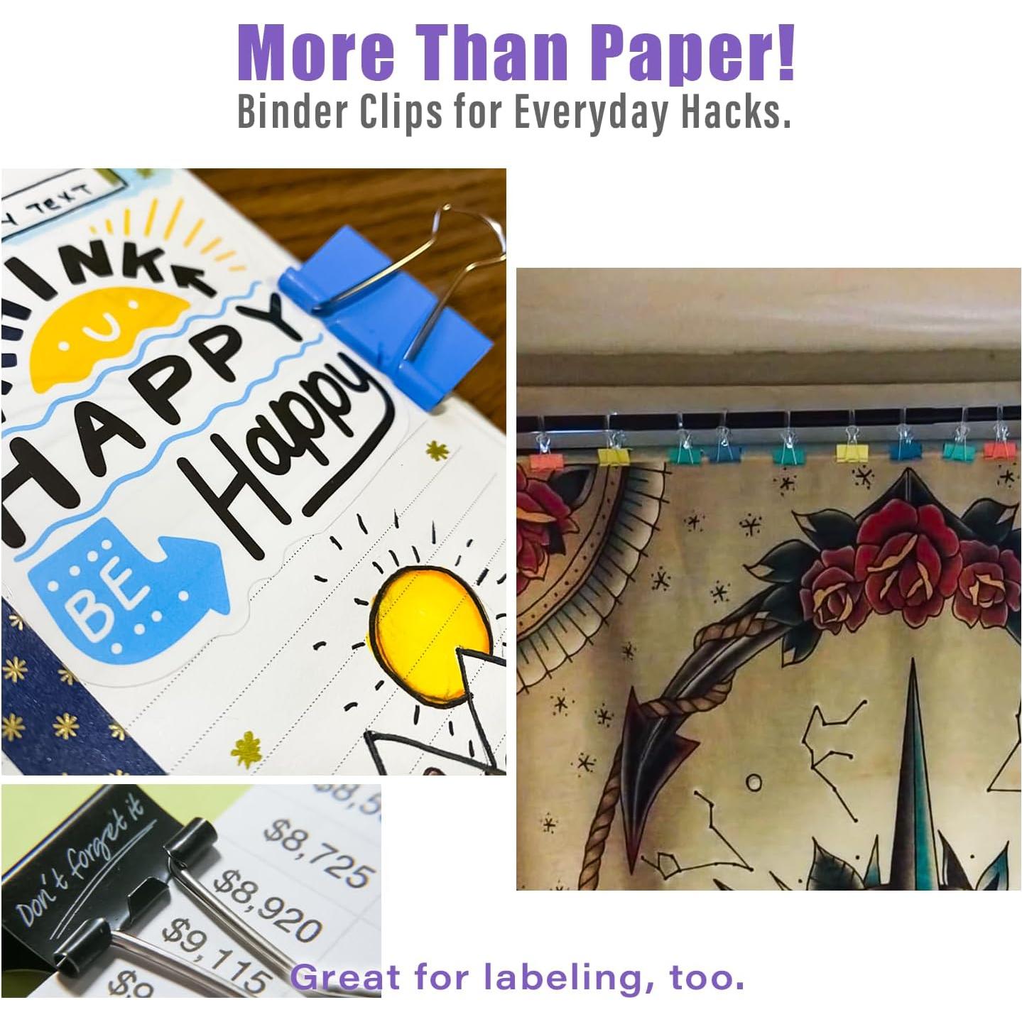 Combo de Clips de Carpeta y Papel WORPSON 208 PCS Multicolor