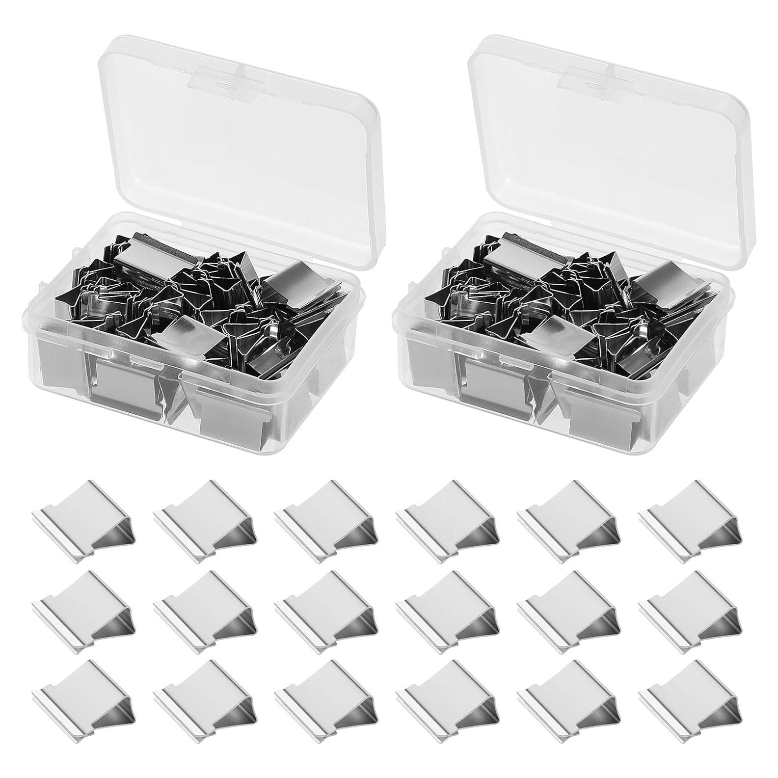 100 Clips de Carpeta Pequeños QfwdfcTrenz Acero Inoxidable