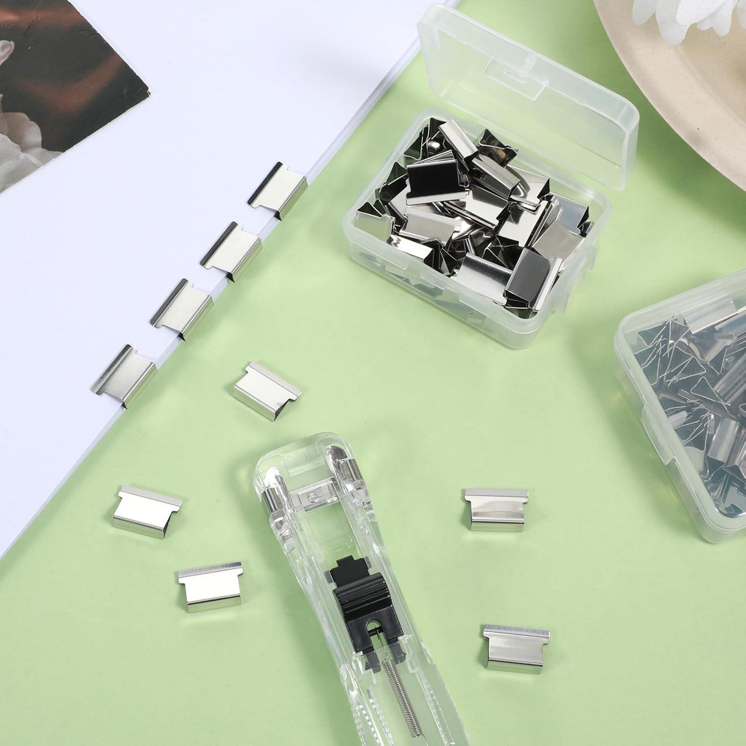 100 Clips de Carpeta Pequeños QfwdfcTrenz Acero Inoxidable