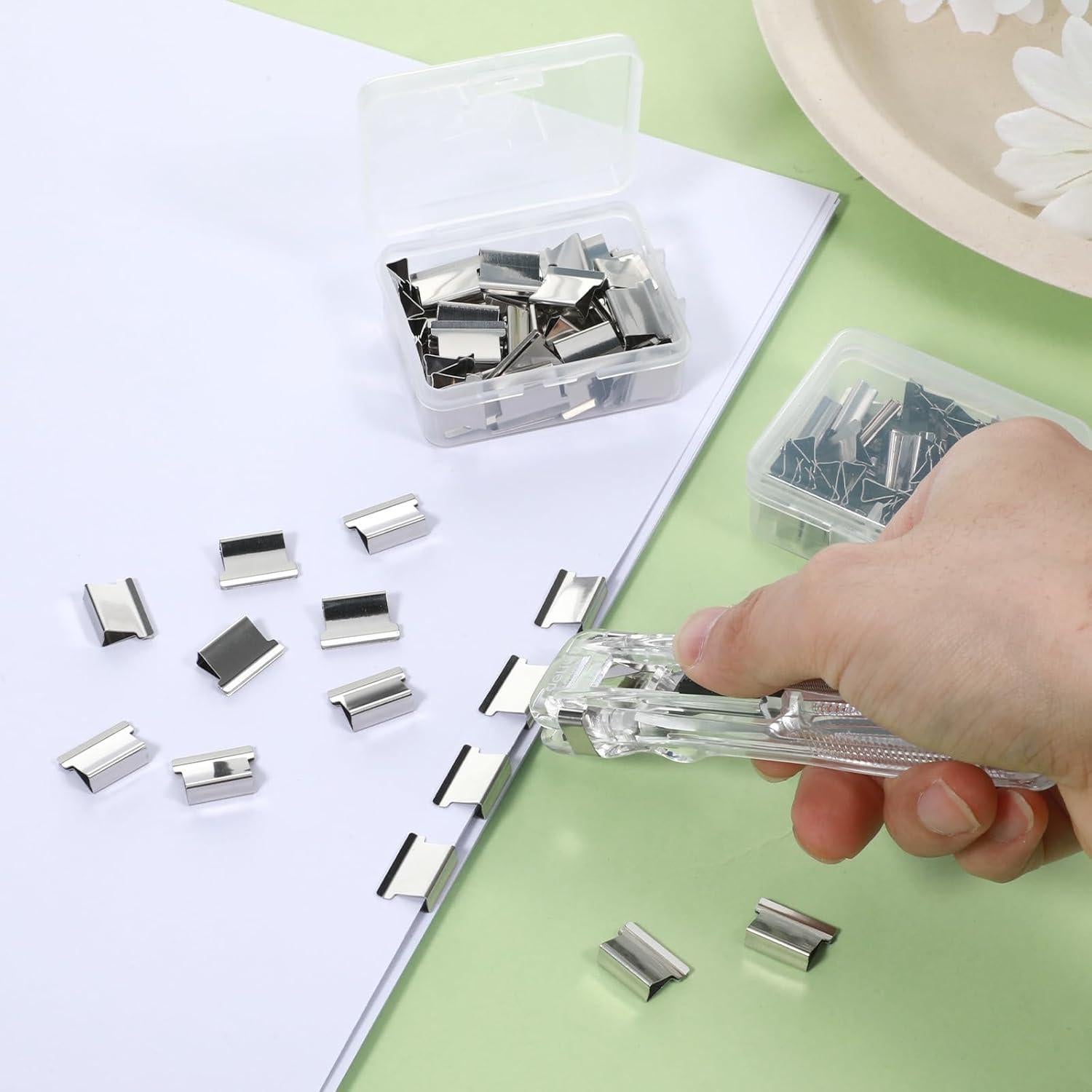 100 Clips de Carpeta Pequeños QfwdfcTrenz Acero Inoxidable