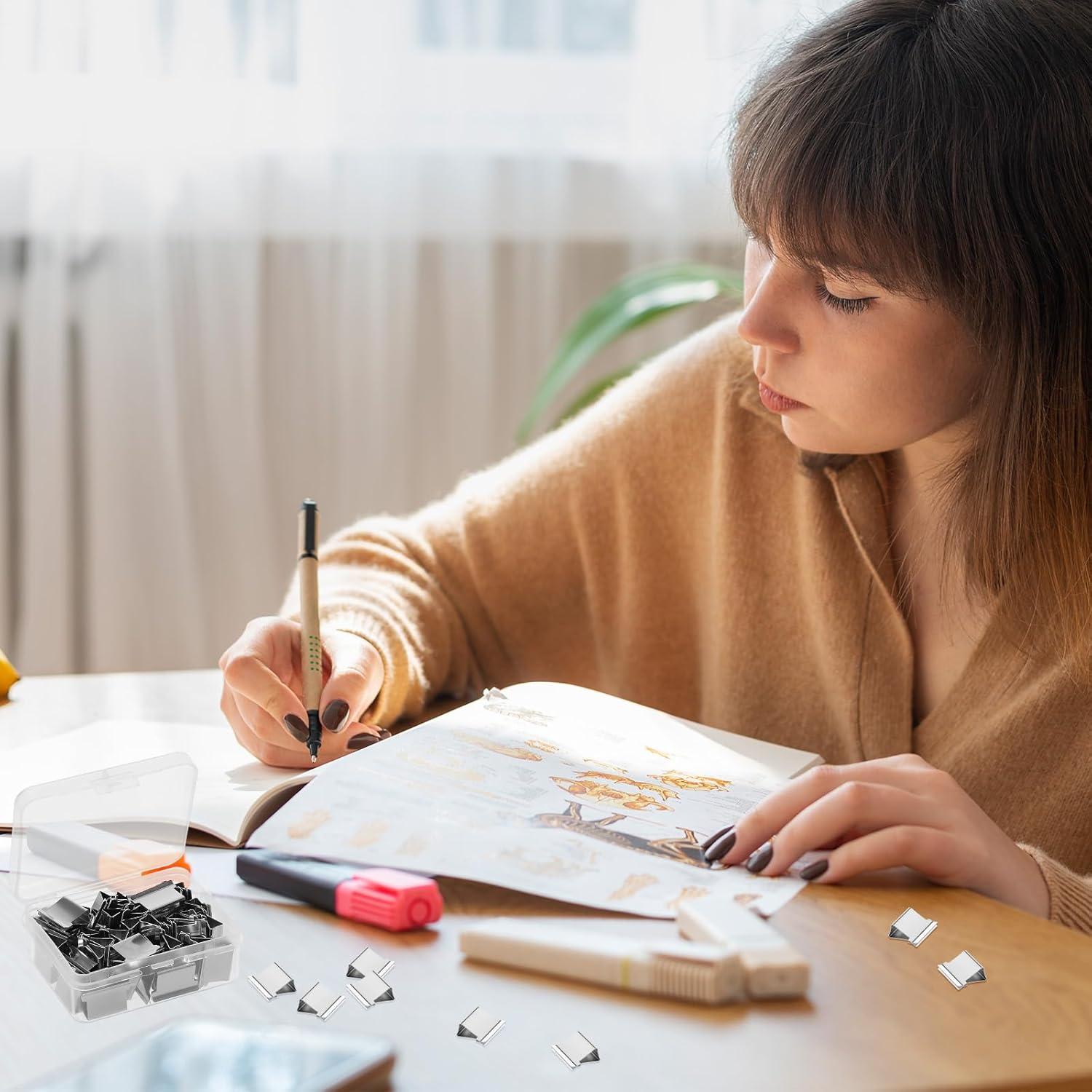 100 Clips de Carpeta Pequeños QfwdfcTrenz Acero Inoxidable