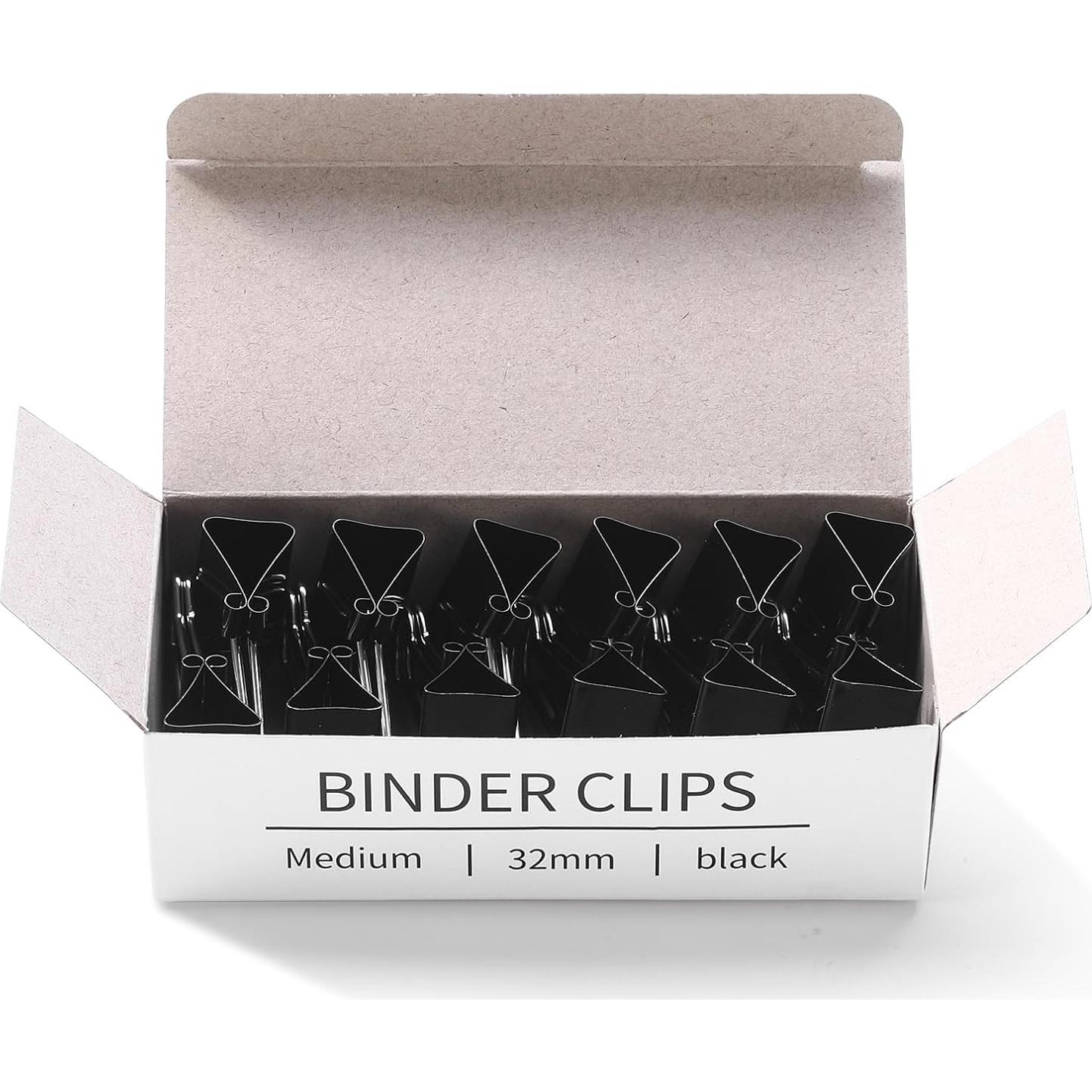 Clips de Papel Medianos Eclirgan 32mm Niquelados - 96 Piezas