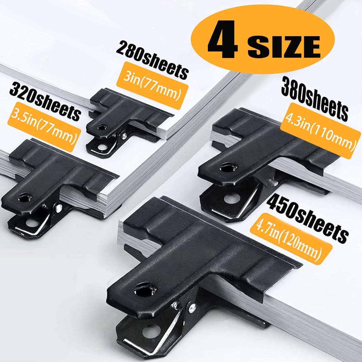 Clips de Carpeta Locci Negros 3" - Paquete de 10 Clips Metálicos