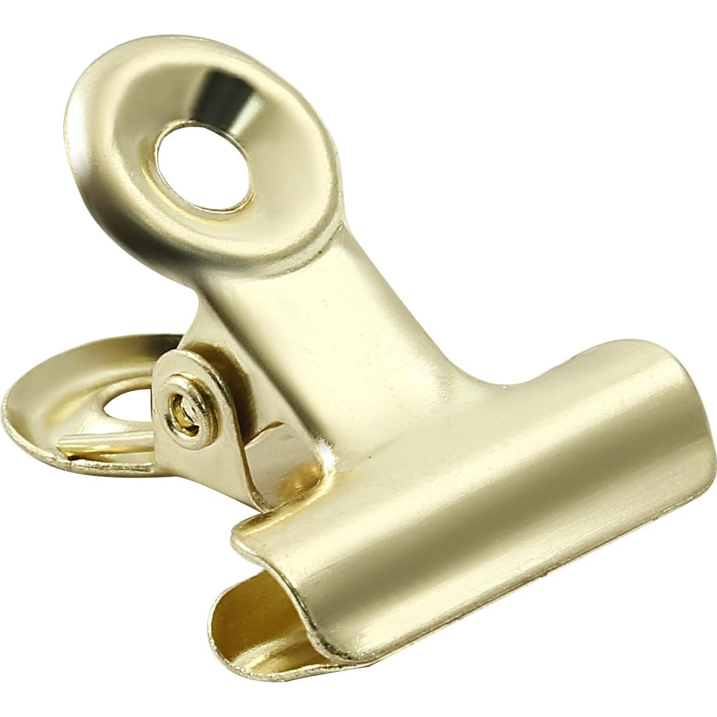 30 Clips de Metal Dorados Bonsicoky 22mm para Oficina y Hogar