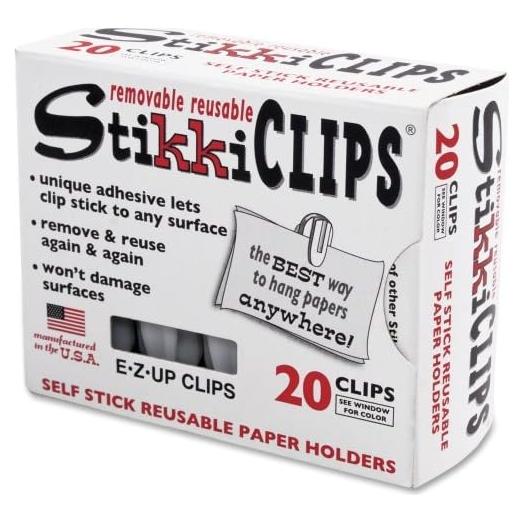 StikkiCLIPS Advantus 20 Piezas Adhesivos Reutilizables