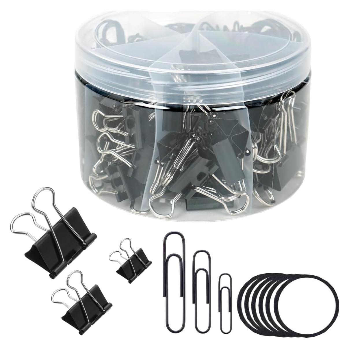 Juego de 300 Clips de Papel y Carpeta MIELIKKE - Variados