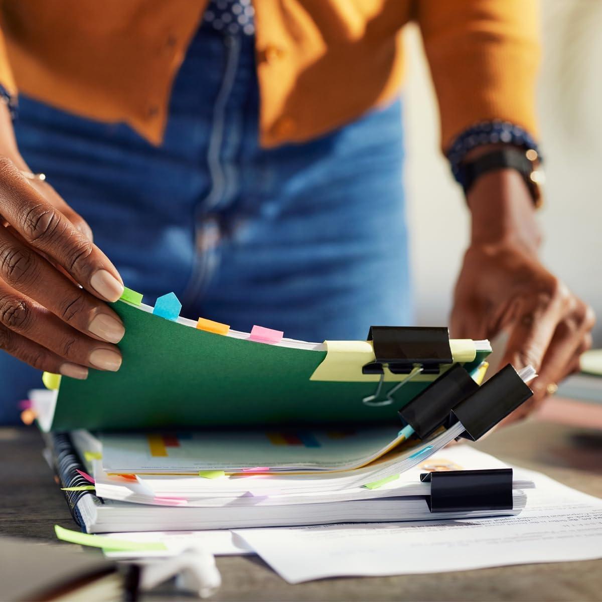 Juego de 300 Clips de Papel y Carpeta MIELIKKE - Variados